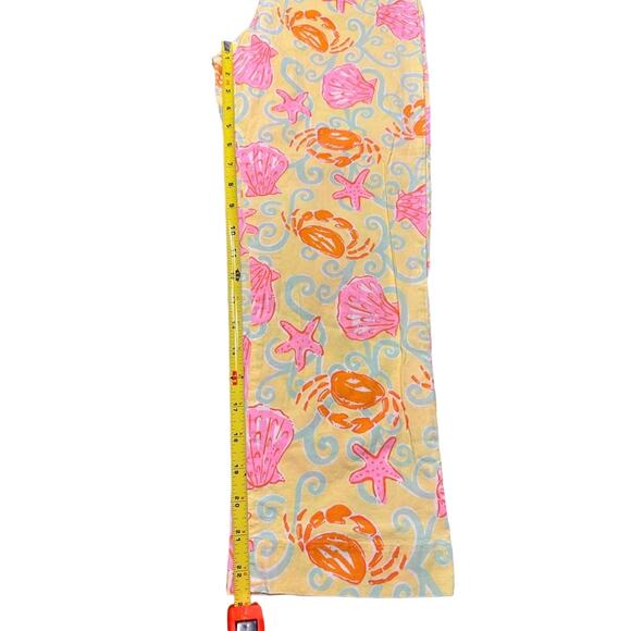 Vintage Lilly Pulitzer White Size 4 Label Woman’s Sandbar Capri Print Pants - Picture 7 of 7